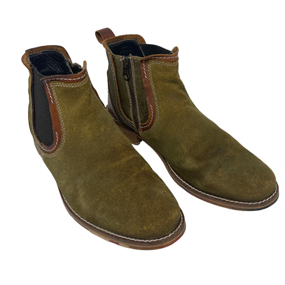 Testosterone Men’s Olive Green Pull On Suede Chelsea Boots size 41 main image 5